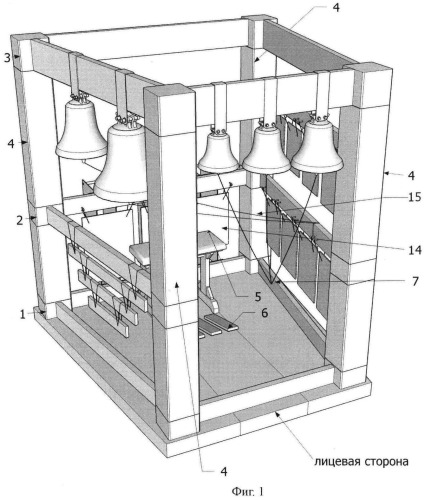 Концертная колокольная установка (патент 2444070)