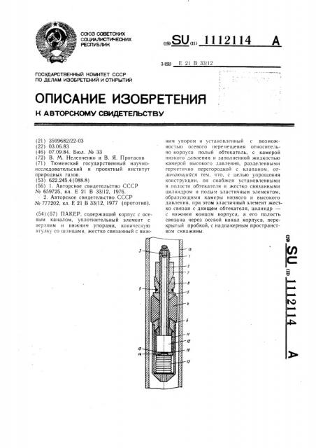 Пакер (патент 1112114)