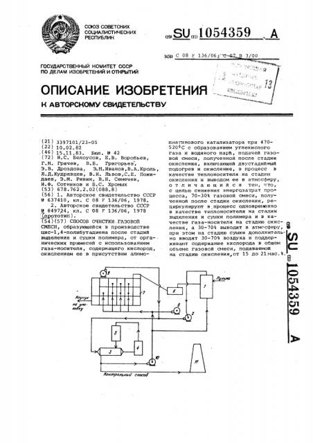 Способ очистки газовой смеси (патент 1054359)