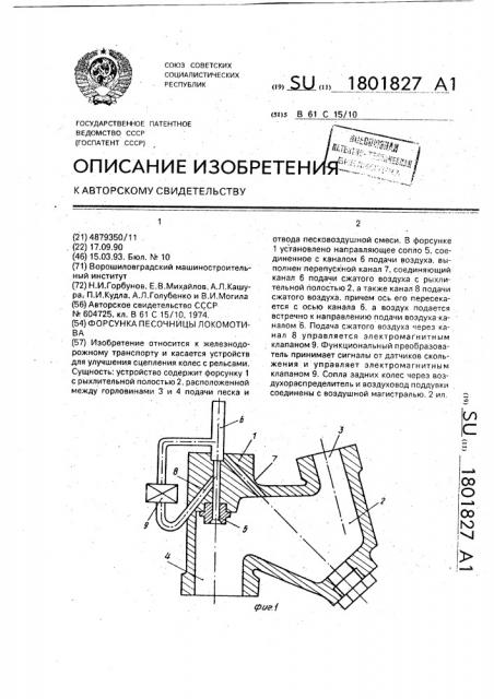 Форсунка песочницы локомотива (патент 1801827)