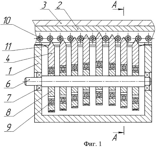 Волновая реечная передача с промежуточными звеньями в виде клиньев (патент 2458269)