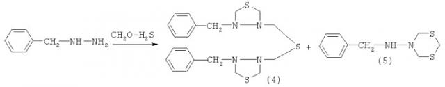 Способ получения n-фенил(бензил)-1,5,3-дитиазепинан-3-аминов и 2,4-диметил-n-фенил(бензил)-1,5,3-дитиазепинан-3-аминов (патент 2447068)