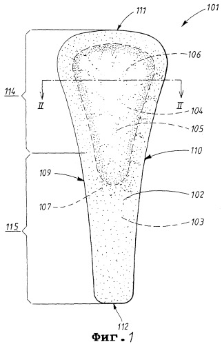 Абсорбирующее изделие с не проницаемой для жидкости тыльной частью под основной абсорбирующей областью (патент 2251399)