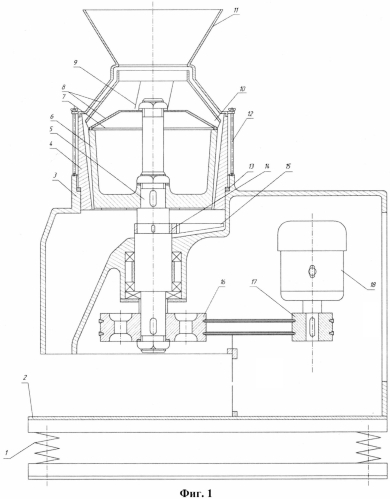 Конусная инерционная дробилка (патент 2566452)