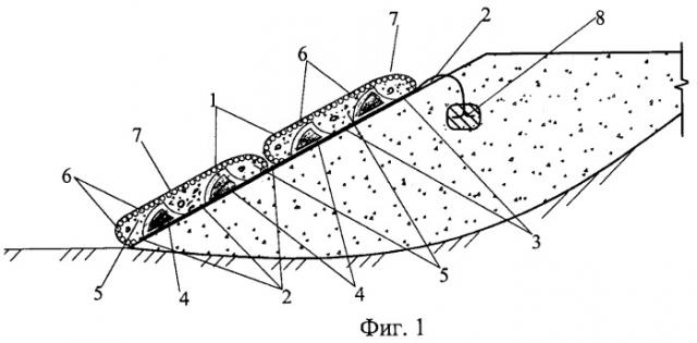 Откосное крепление биопозитивной конструкции (патент 2456404)