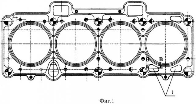 Прокладка под головку блока цилиндров двигателя внутреннего сгорания (патент 2456466)