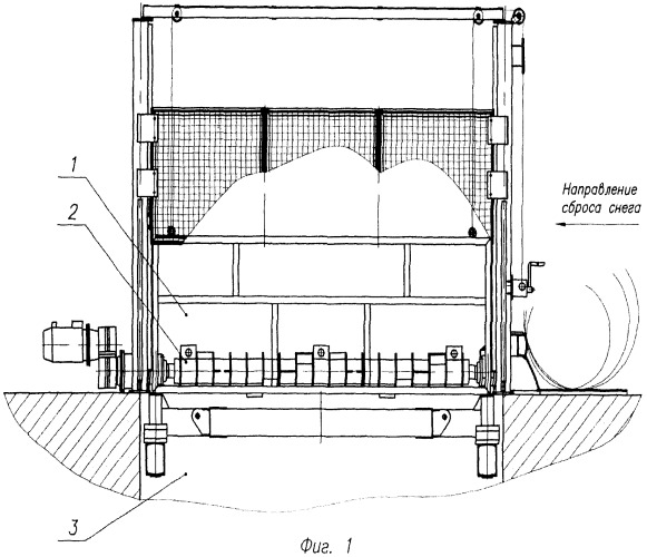 Установка для подготовки снежной массы к таянию (патент 2343249)