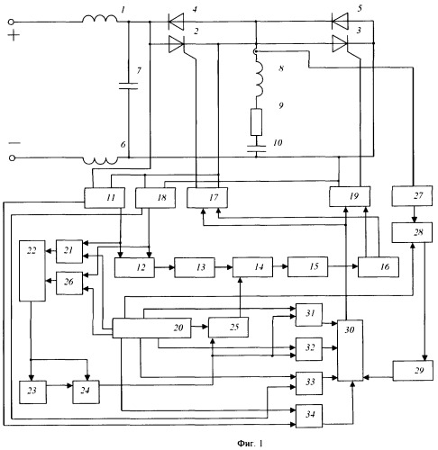 Способ управления резонансным инвертором со встречно-параллельными диодами (патент 2341000)