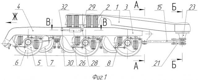 Экипажная часть локомотива (патент 2472659)