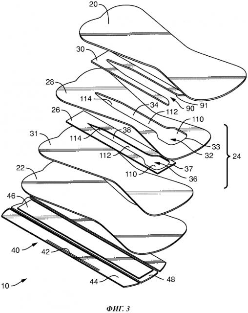 Абсорбирующее изделие с углубленной прилегающей к телу структурой (патент 2603609)