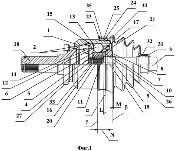 Шарнир равных угловых скоростей трения качения (патент 2548247)