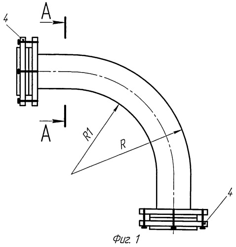 Угловой армированный рукав-компенсатор (патент 2519535)
