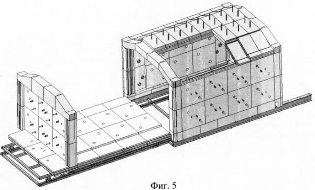 Камерная печь сопротивления из фосфатных бетонов (патент 2478176)