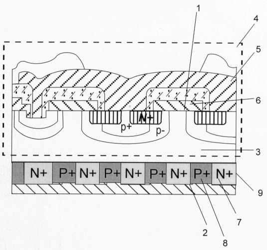 Транзистор с ограничением тока и способ его изготовления (патент 2370855)