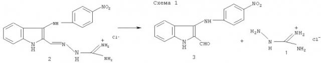 Новое биологически активное соединение n-[3-(4-нитрофениламино)-индол-2-илметилен] аминогуанидина гидрохлорид с противовоспалительной активностью (патент 2478618)