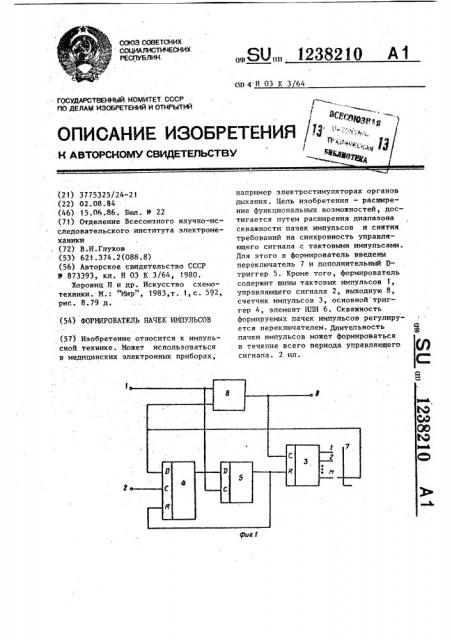 Формирователь пачек импульсов (патент 1238210)