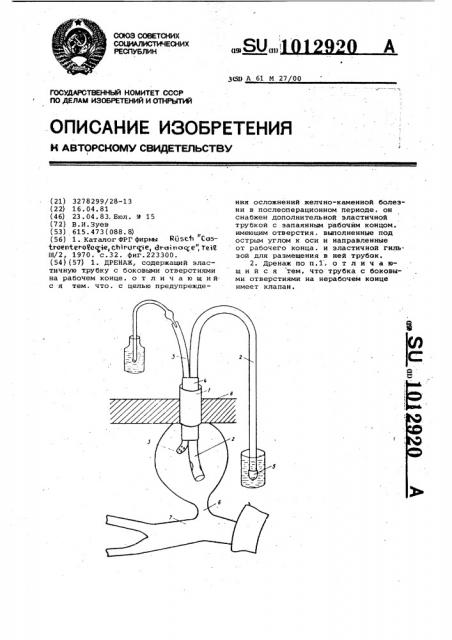 Дренаж (патент 1012920)