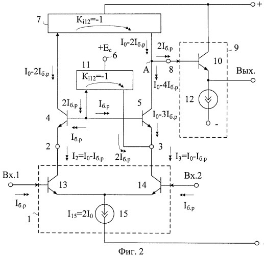 Каскодный дифференциальный усилитель с малым напряжением смещения нуля (патент 2402152)