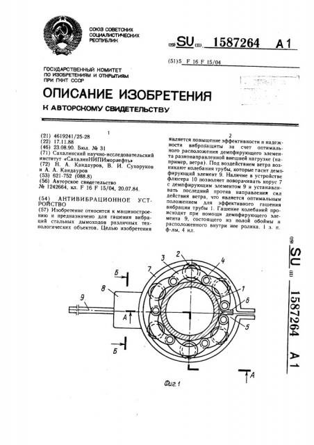 Антивибрационное устройство (патент 1587264)