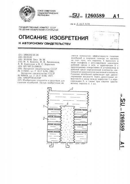 Амортизатор (патент 1260589)