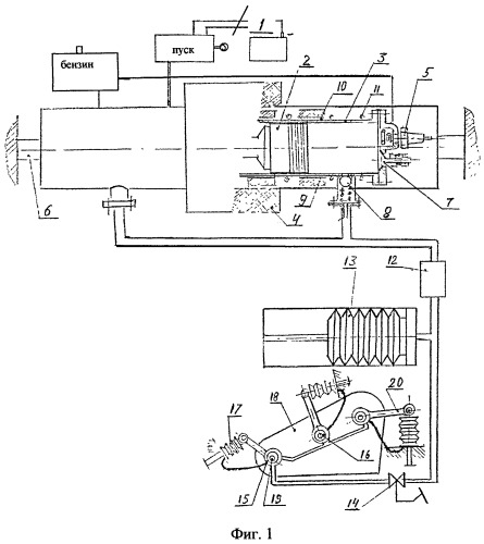 Пневмодвигатель с электромагнитным поршнем (патент 2493441)