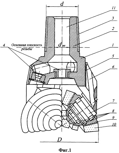 Буровое шарошечное долото (варианты) (патент 2298074)