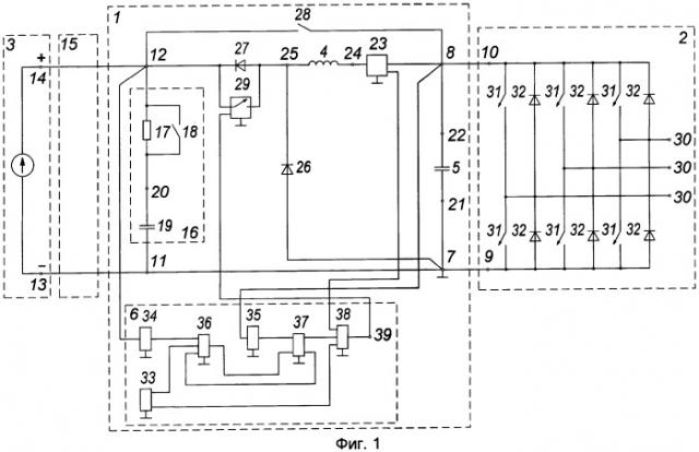 Устройство для подключения автономного инвертора напряжения к источнику напряжения постоянного тока (патент 2449458)