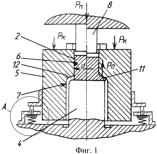 Способ концентричного углового прессования деталей типа стакана или чаши (патент 2437738)