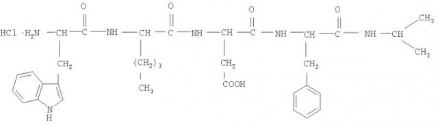 Хлоргидрат тетрапептида trp-nle-asp-phe-nh-ch(ch3)2, подавляющий патологическое влечение к морфину (патент 2397990)