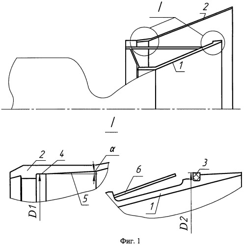 Раздвижной двухсекционный сопловой насадок ракетного двигателя (патент 2431054)