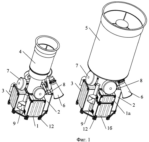 Модульная конструкция космического аппарата (патент 2374148)