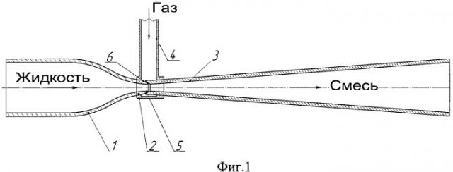 Устройство для эжекции низконапорного газа в поток жидкости (патент 2508477)