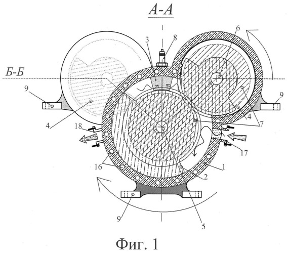 Роторный двухкамерный двигатель внутреннего сгорания (патент 2539412)