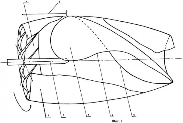 Гребной винт конструкции калашникова (патент 2452653)