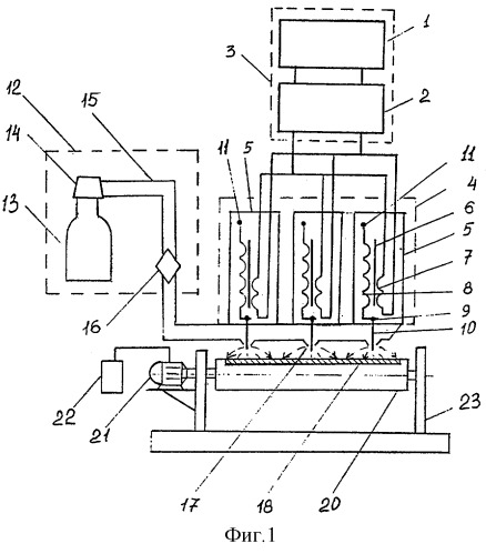 Устройство для электрогазоразрядной обработки поверхностей материалов (патент 2294281)