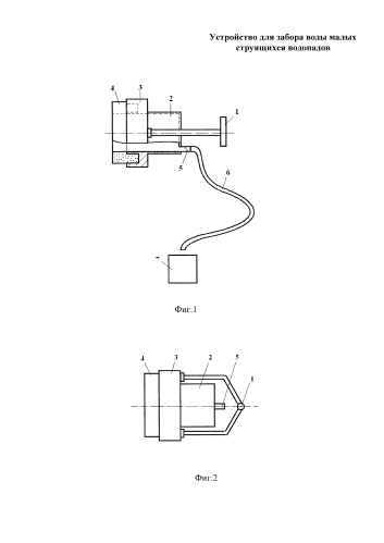 Устройство для забора воды малых струящихся водопадов (патент 2592630)