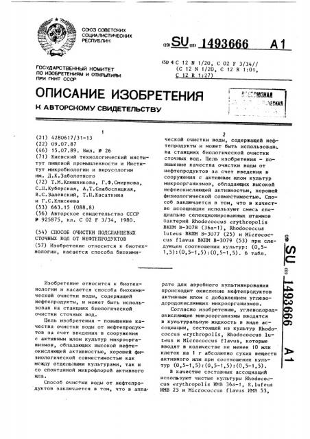 Способ очистки подсланцевых сточных вод от нефтепродуктов (патент 1493666)