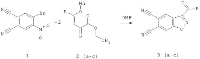 Способ получения 3-замещенных 1,2-бензизоксазол-5,6-дикарбонитрилов (патент 2446164)