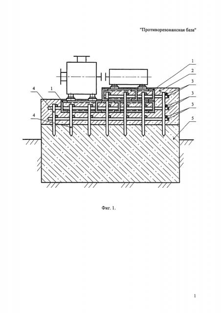 Противорезонансная база (варианты) (патент 2641556)
