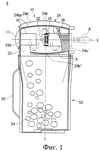 Циклонное пылеотделяющее устройство пылесоса (патент 2362476)