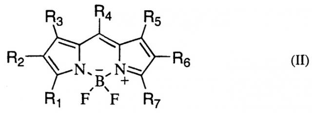 Красители на основе дифторида дипиррометенбора с двухфотонным поглощением и их применение (патент 2296333)