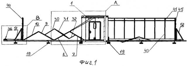Мобильный трансформируемый контейнер-палатка (патент 2357050)