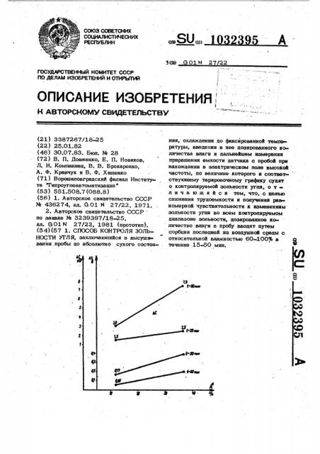 Способ контроля зольности угля (патент 1032395)