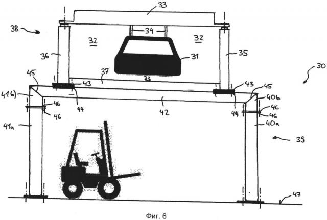 Транспортировочное устройство верхнего расположения с колонными порталами (патент 2630568)