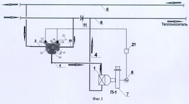 Способ подачи теплоносителя в калориферную установку и вентиляционная установка для его осуществления (патент 2296272)