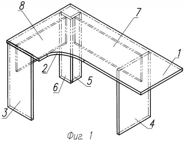 Стол офисный (варианты) (патент 2246888)