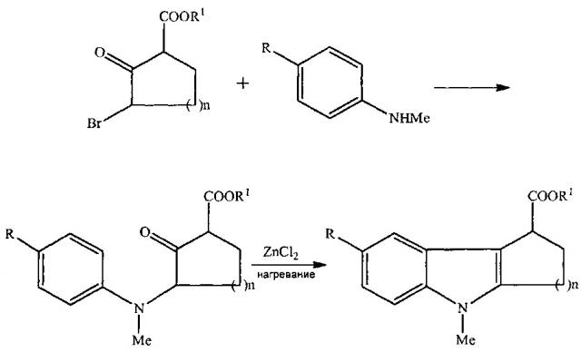 Катализируемый галогенидом цинка способ циклизации, приводящий к образованию трициклических индолов (патент 2647867)