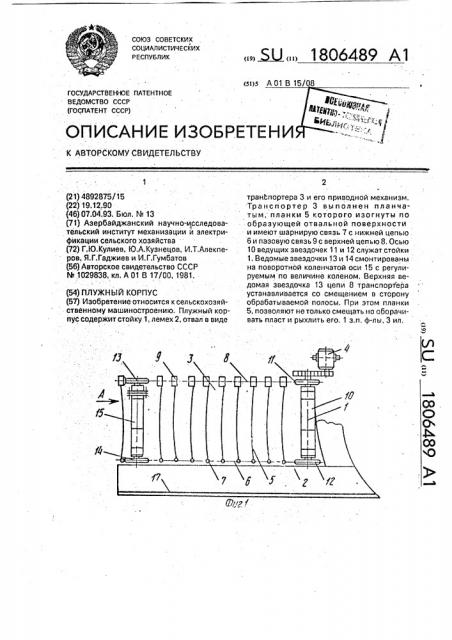 Плужный корпус (патент 1806489)