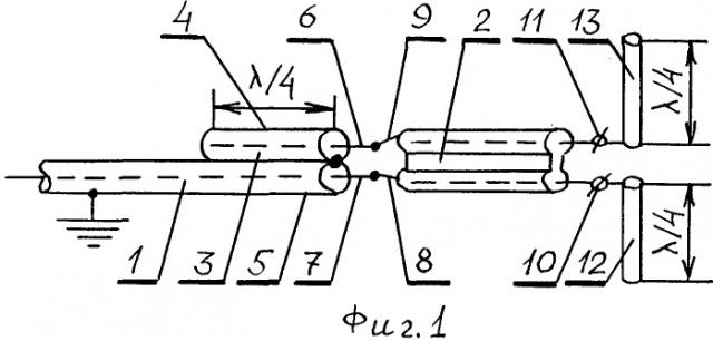 Симметрирующее устройство (патент 2255393)