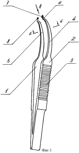 Офтальмологический пинцет (патент 2319475)